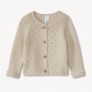 Γιλέττο πλεκτό με ανοιχτές θηλιές για μωρό 