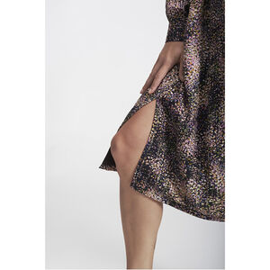 Robe chemise de grossesse en voile imprimé  