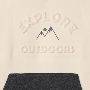 Φούτερ με κουκούλα από molleton με εφέ colorblock για αγόρι 