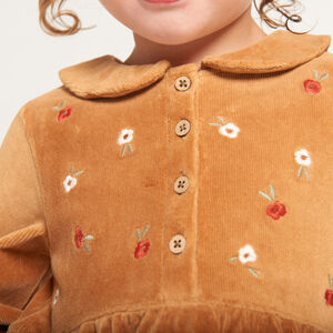 Φόρεμα βελουτέ με κέντημα για bebe κορίτσι 