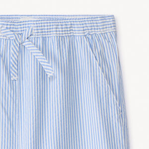 Παντελόνι ίσια γραμμή σε seersucker με ριγέ σχέδιο για κορίτσι 