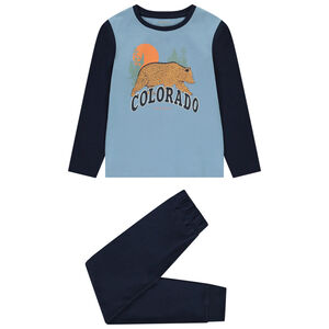 Πιτζάμα 2 τμχ. από jersey με εφέ colorblock αγόρι 