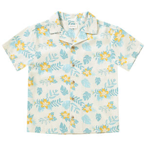 Πουκάμισο κοντομάνικο με σχέδιο φύλλων για αγόρι 