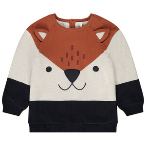 Πουλόβερ πλεκτό effet colorblock για bebe αγόρι  Main Πουλόβερ πλεκτό effet colorblock για bebe αγόρι