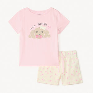 Σετ κοντού πιτζάμας 2 τεμαχίων για πρωινό κοριτσιού 