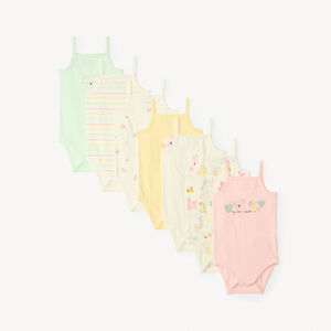 Συσκευασία 7 κορμάκια με τιράντες με σχέδιο κοάλα για κορίτσια μωρά. 