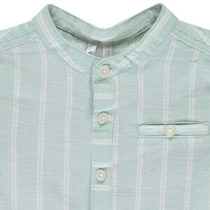 Πουκάμισο μακρυμάνικο ριγέ με γιακά mao για bebe αγόρι 