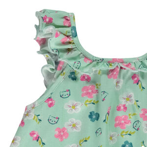 Τουνίκ κοντομάνικη με βολάν και σχέδιο για μωρό κορίτσι 