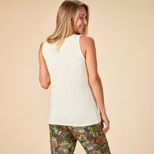 Αμάνικο μπλουζάκι με κυματιστή λαιμόκοψη για γυναίκες 