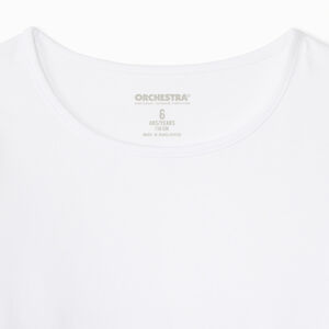 Σετ από 3 μακρυμάνικα μονόχρωμα λευκά t-shirts για κορίτσι 