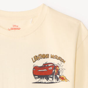 T-shirt αγοριού κοντομάνικο με τύπωμα Flash McQueen και Martin Disney Pixar 