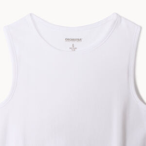 Σετ 3 μονόχρωμα μπλουζάκια τύπου débardeurs για αγόρι από jersey λευκό 