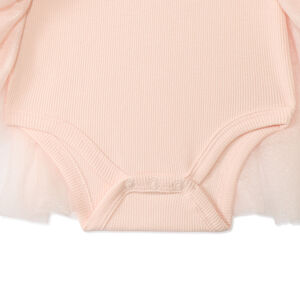 Φόρεμα body effet 2 σε 1 με τούλι και glitter για bebe κορίτσι 