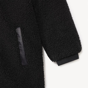 Αντιστρέψιμο μπουφάν sherpa και υφασμάτινο με τρίγωνο matelassage για κορίτσι 