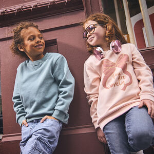 Φούτερ από molleton gratté μονόχρωμο για αγόρι 