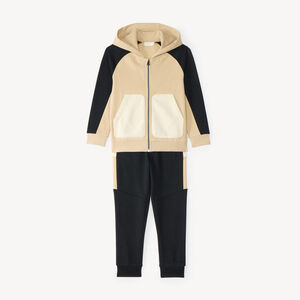 Ensemble jogging garçon et gilet à capuche en molleton 