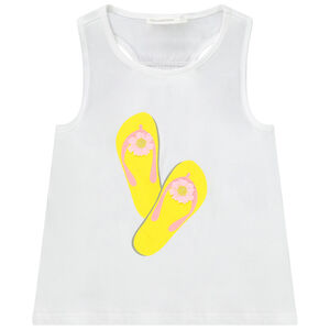 Αμάνικο μπλουζάκι print τόνγκς και πλάτη κολυμβητή για κορίτσι 