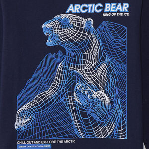 Μπλούζα μακρυμάνικη jersey με φαντεζί σχέδιο πολικής αρκούδας για αγόρι 