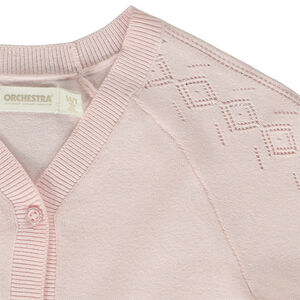 Ζακέτα με μανίκια raglan από πλεκτό pointelle για κορίτσι 