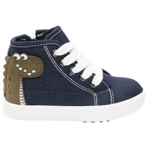 Μποτάκια σε jean με patch δεινόσαυρος 