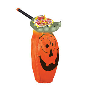 Main attrape-bonbons phosphorescente Citrouille 