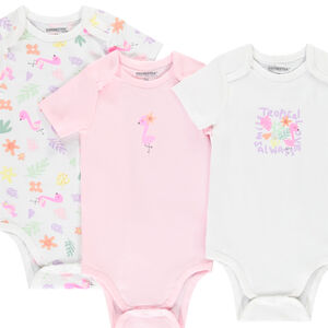 Σετ από 7 κοντομάνικα bodies φαντασίας για κορίτσι με διαφορετικές ανοίξεις ανάλογα με την ηλικία 