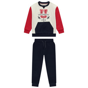 Σύνολο jogging από φούτερ με εφέ color block για αγόρι 