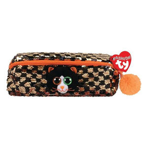 Κασετίνα Sequin Γάτα Μαύρη/Πορτοκαλί Shadow 