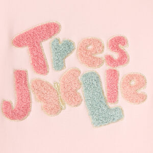 Φούτερ molleton με 3D patchs bouclettes για bebe κορίτσι 