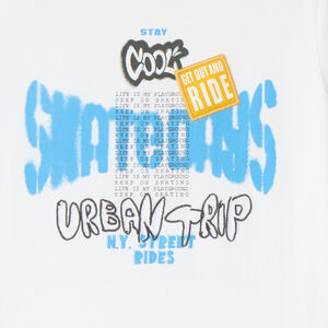 T-shirt με κοντά μανίκια με εκτύπωση skateboard για αγόρι 
