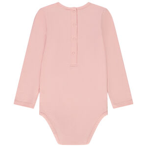 Σετ 3 μονόχρωμα bodies με μακριά μανίκια για μωρό κορίτσι από jersey 