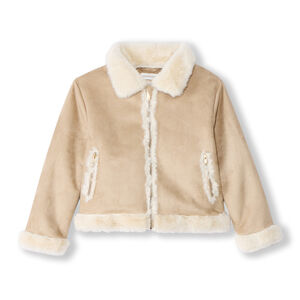 Ζακέτα από συνθετική γούνα για κορίτσι 