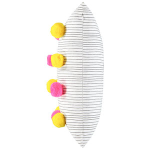 Διακοσμητικό μαξιλάρι με φλουο πομ-πομ 