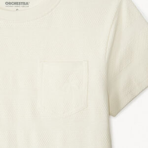 T-shirt κοντομάνικο μονόχρωμο με τσέπη για αγόρι 