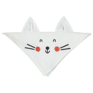 Doudou plat chaton en tétra pour bébé 
