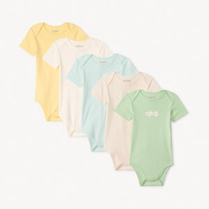 Σετ από 5 κοντομάνικες μπλούζες για μωρά αγόρια με σχέδια. 