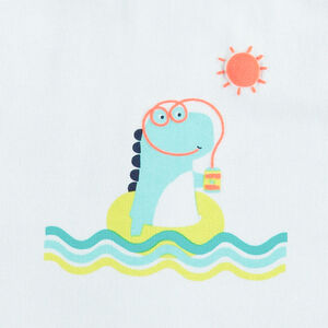 Σώμα χωρίς μανίκια 2 σε 1 για μωρό αγόρι με τύπωμα δεινοσαύρου 