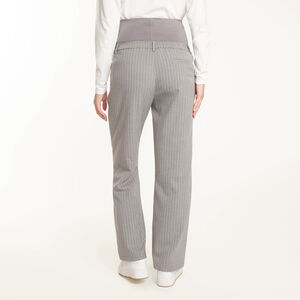 Pantalon tailleur de grossesse rayé avec bandeau 