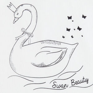 Σέτ αμάνικου μπλουζιού με σχέδιο κύκνου και κίτρινο σορτς 