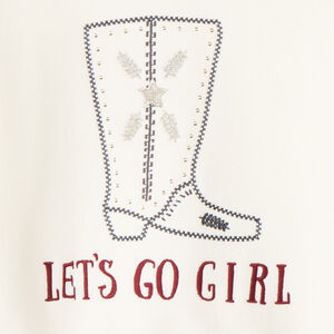 Sweat molleton oversize motif santiag pour fille 