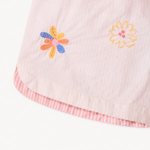 Σορτς από seersucker με κέντημα για κορίτσι 