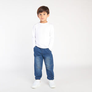 Jean jogger effet denim uni pour garçon   Main Jean jogger effet denim uni pour garçon