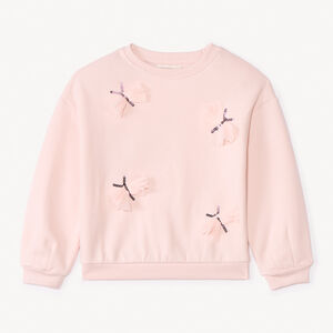 Φούτερ oversized με πεταλούδες για κορίτσι 