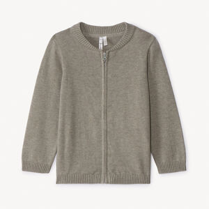 Ζακέτα πλεκτή μονόχρωμη με γιακά teddy για bebe αγόρι  Main Ζακέτα πλεκτή μονόχρωμη με γιακά teddy για bebe αγόρι