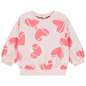 Φούτερ molleton με φαντεζί σχέδιο για bebe κορίτσι  Main Φούτερ molleton με φαντεζί σχέδιο για bebe κορίτσι