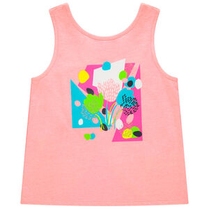 Αμάνικο μπλουζάκι jersey με σχέδιο floral με glitter Main Αμάνικο μπλουζάκι jersey με σχέδιο floral με glitter