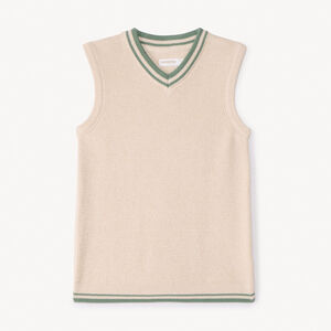 Μάλλινο γιλέκο μονόχρωμο για αγόρι. 