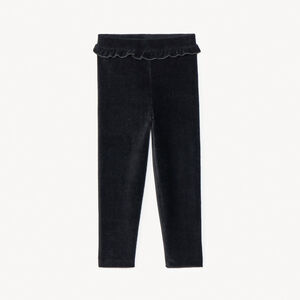 Κολάν με βολάν από βελουτέ ριπ για μωρό κορίτσι 