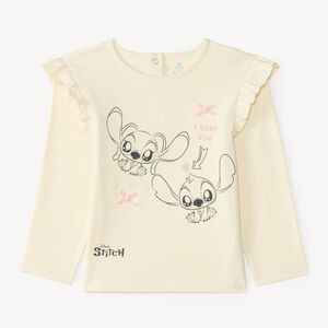 T-shirt à manches longues pour bébé fille avec imprimé Stitch et Angel 