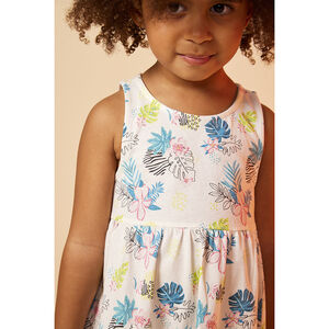 Ρόμπα μπλουζάκι αμάνικο από jersey με φαντεζί σχέδιο για bebe κορίτσι 